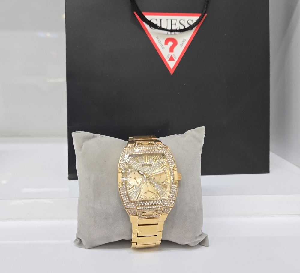 Guess Gold Chronograph Watch with Crystal Accents - Picture 3 of 4